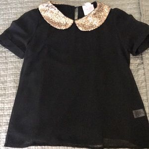 Black sheer blouse